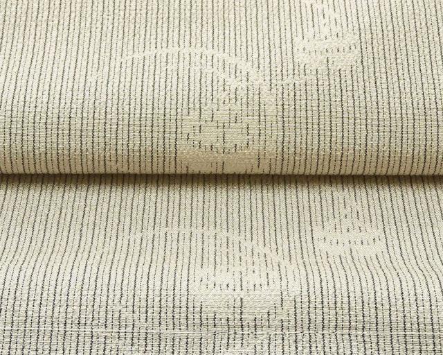 お召し 新品 正絹 伝統工芸品 塩沢物語 白新染織謹製 縦縞鈴縦縞模様 紬 反物 新品 未仕立 d2023_3
