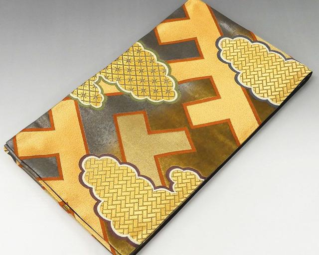 振袖 正絹 四季花匹田貝桶模様 5点セット 身丈172.5cm 裄丈69cm 袋帯 長襦袢 帯締め 帯揚げ 振袖セット リサイクル 中古 着物 e4084_7