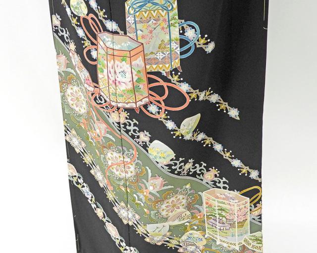 留袖 新品仕立付き 正絹 加賀友禅 武部良信作 黒留袖 新品  未仕立  フルオーダー  誂え仕立て  着物 留袖 新品仕立付き 正絹 加賀友禅 武部良信作 黒留袖 新品 未仕立 フル