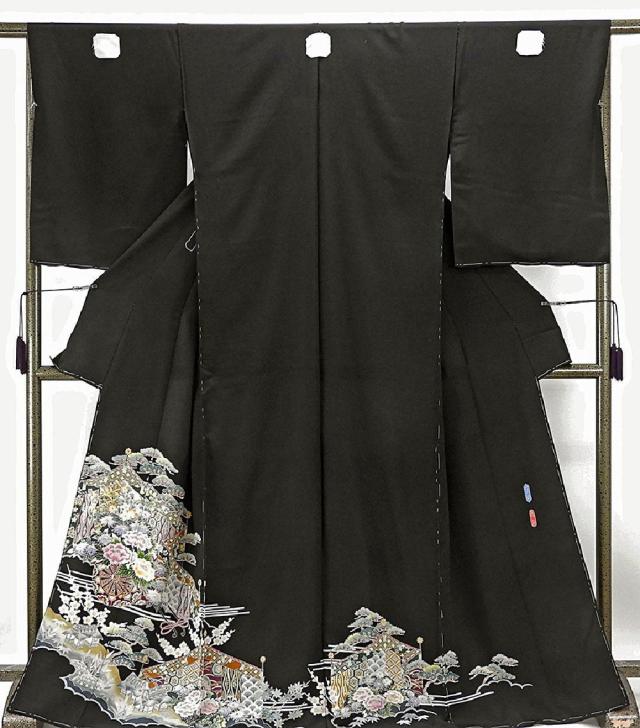 留袖 新品仕立付き 正絹 加賀友禅 河江真百美作 黒留袖 新品  未仕立  フルオーダー  誂え仕立て  着物