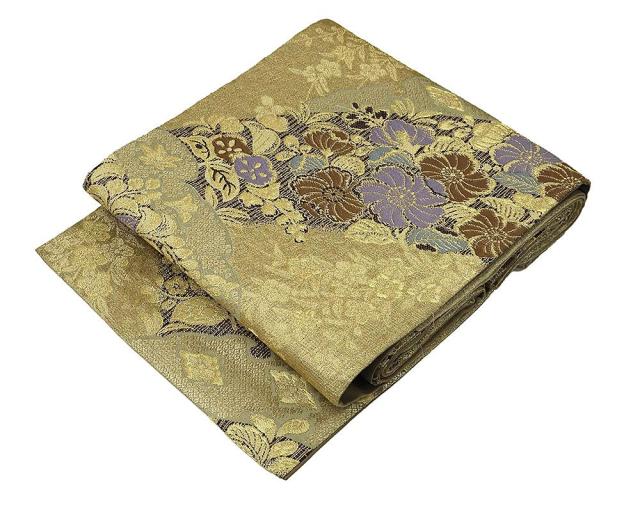 袋帯 正絹 辻が花模様 リサイクル 中古 フォーマル 礼装用 パーティー 着物 g4011