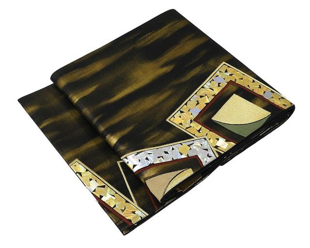 袋帯 正絹 金彩友禅 堀省平作 リサイクル 中古 結婚式 入学式 卒業式 パーティー g4027