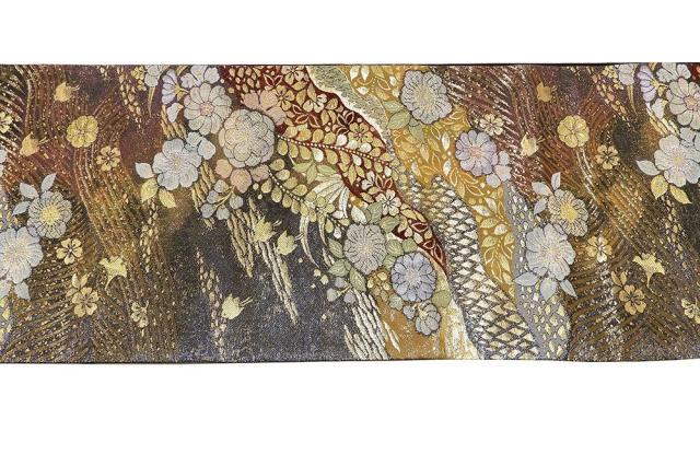 袋帯 正絹 辻が花千鳥模様 袋帯 美品 リサイクル 中古 辻ケ花 結婚式