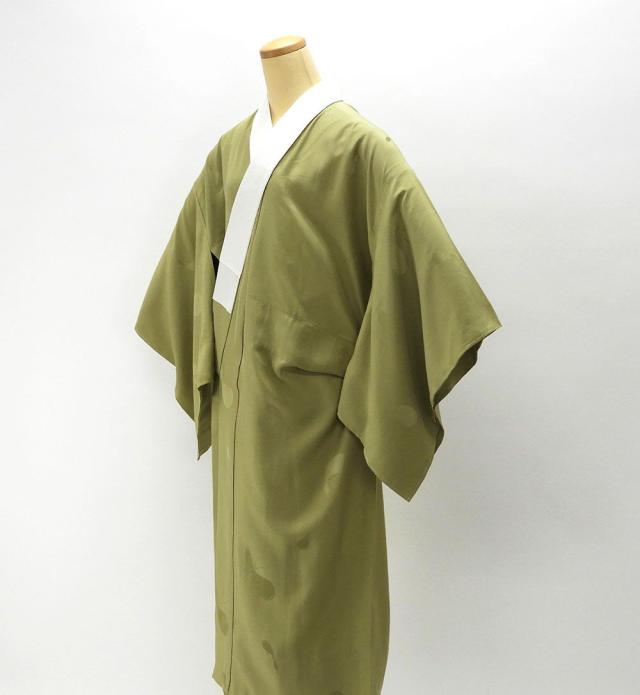 平和屋着物＊夏物 長襦袢 反物 着尺 芝紋紗 生成り色 麻 逸品 未使用