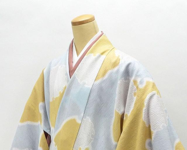 夏物 道中着 新品仕立済 正絹 夏物 雪輪匹田模様 紋紗道中着 単衣 薄物 コート 新品 仕立て上がり j4009_1