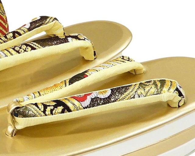 草履 バッグ 草履バッグセット Ｌ寸 振袖 成人式 帯生地 三枚芯 和装 着物 新品 n1383_2