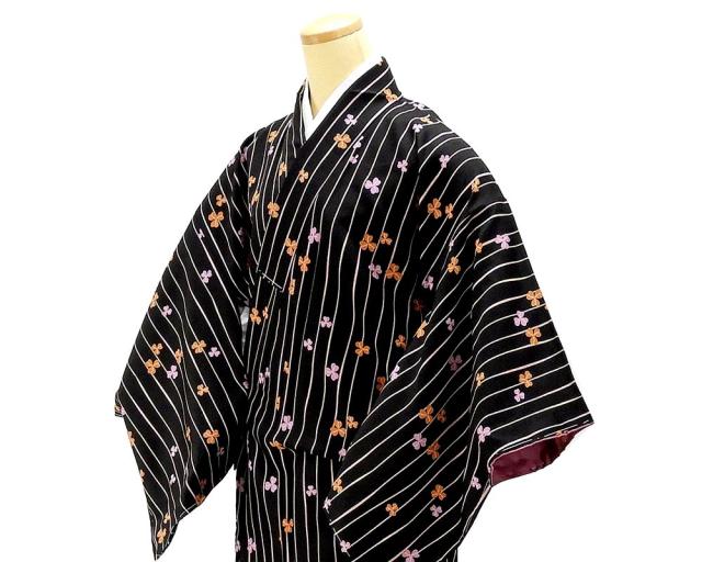 平和屋着物▽墨流しの第一人者 薗部正典 小紋 単衣 墨流し