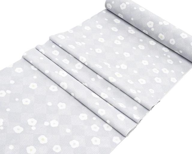 小紋 反物 ポリエステル テイジン シルフィル 縦縞菱梅模様 洗える着物 新品 未仕立