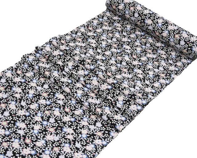 小紋 反物 ポリエステル 桜模様 洗える着物 新品 未仕立