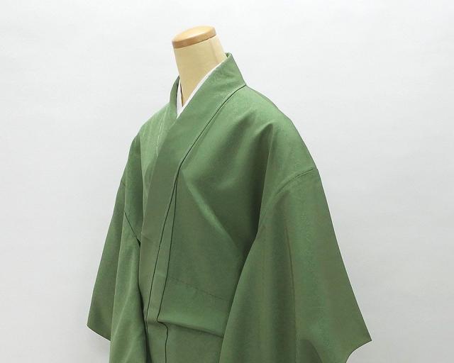 単衣 色無地 新品仕立済 正絹 単衣 渋め竹色 身丈164.5cm 裄丈68cm 色無地 新品 仕立て上がり 着物 wa1154 単衣 色無地 新品仕立済 正絹 単衣 渋め竹色 身丈164.5cm 裄丈68cm 色