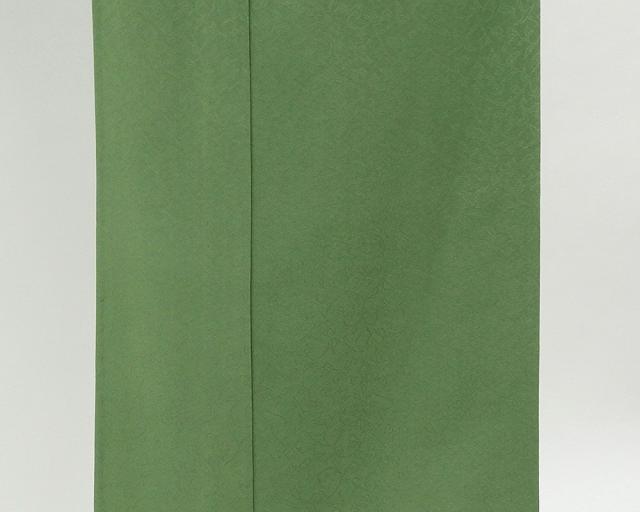 単衣 色無地 新品仕立済 正絹 単衣 渋め竹色 身丈164.5cm 裄丈68cm 色