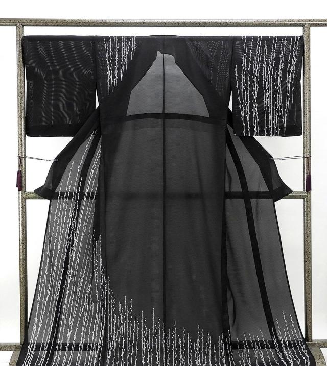 夏物 訪問着 新品仕立済 正絹 夏物 猫柳模様 身丈171.5cm 裄丈68cm 絽訪問着 新品 仕立て上がり 着物 wb2330