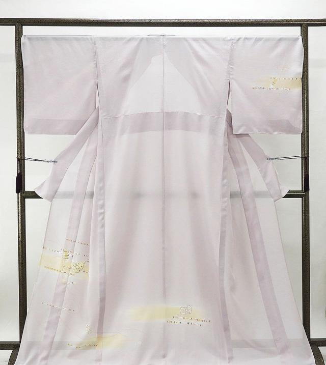 夏物 訪問着 新品仕立済 正絹 夏物 楽器模様 身丈167cm 裄丈69cm 絽訪問着 新品 仕立て上がり 着物 wb2332