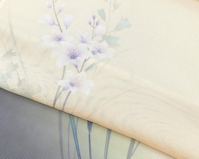 夏物 付下げ 反物 正絹 京友禅 五泉 絽 草花模様 付下げ訪問着 丹後ちりめん 新品 未仕立 wb3007 夏物 付下げ 反物 正絹 京友禅 五泉 絽 草花模様 付下げ訪問着 丹後