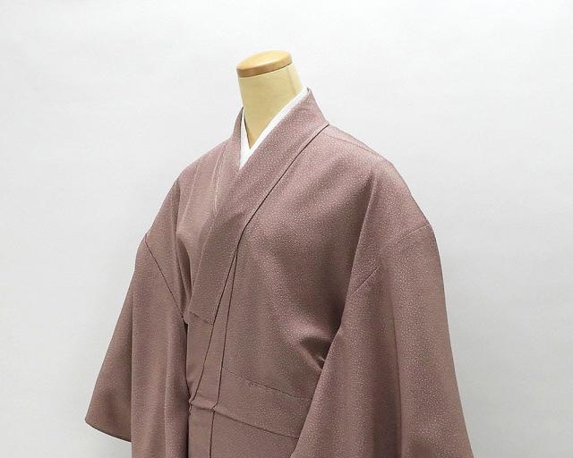 単衣 小紋 新品仕立済 正絹 単衣 大小霰模様 身丈164.5cm 裄丈68cm 江戸小紋 新品 仕立て上がり 着物 wc1170_2