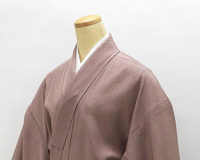 単衣 小紋 新品仕立済 正絹 単衣 大小霰模様 身丈164.5cm 裄丈68cm 江戸小紋 新品 仕立て上がり 着物 wc1170_3