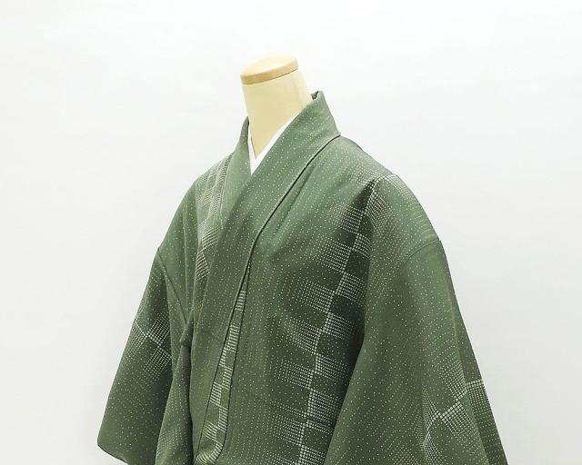単衣 小紋 新品仕立済 正絹 霰幾何模様 身丈166cm 裄丈68cm 小紋 新品 仕立て上がり 着物 wc1190 単衣 小紋 新品仕立済 正絹 霰幾何模様 身丈166cm 裄丈68cm 小紋 新品