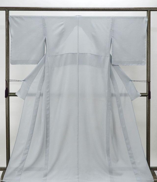 夏物 小紋 新品仕立済 正絹 夏物 万筋模様 身丈166.5cm 裄丈68cm 絽江戸小紋 新品 仕立て上がり 着物 wc2163