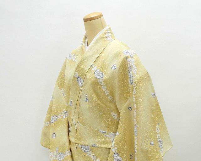 夏物 小紋 新品仕立済 正絹 夏物 辻が花模様 身丈164.5cm 裄丈68cm 絽小紋 新品 仕立て上がり 着物 wc2174_2
