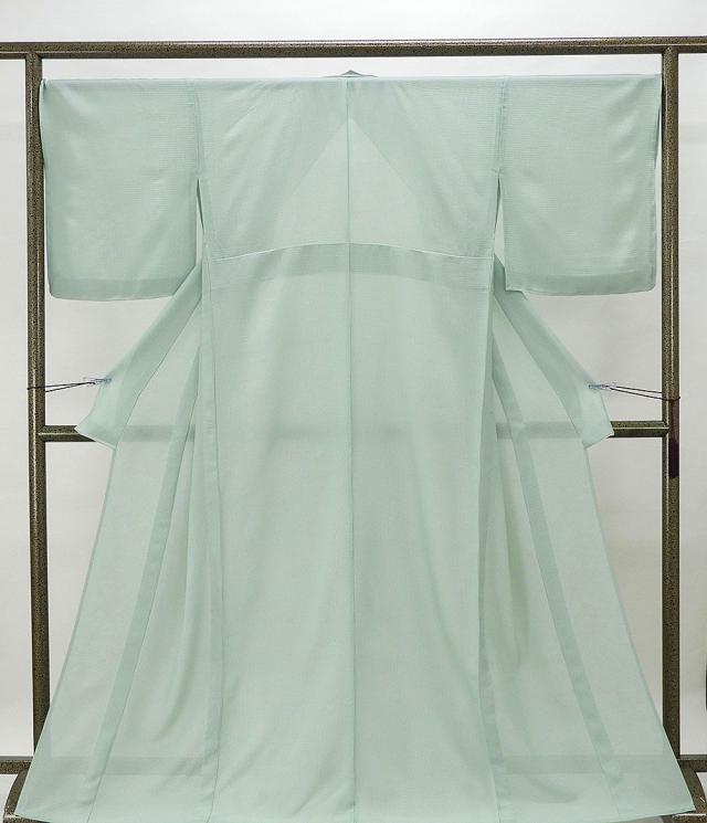 夏物 小紋 新品仕立済 正絹 夏物 万筋模様 身丈166.5cm 裄丈68cm 絽江戸小紋 小難あり 新品 仕立て上がり 着物 wc2178