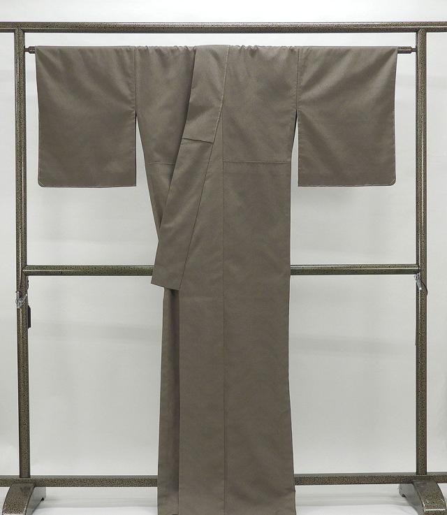 単衣 紬 新品仕立済 正絹 単衣 絣波模様 身丈164.5cm 裄