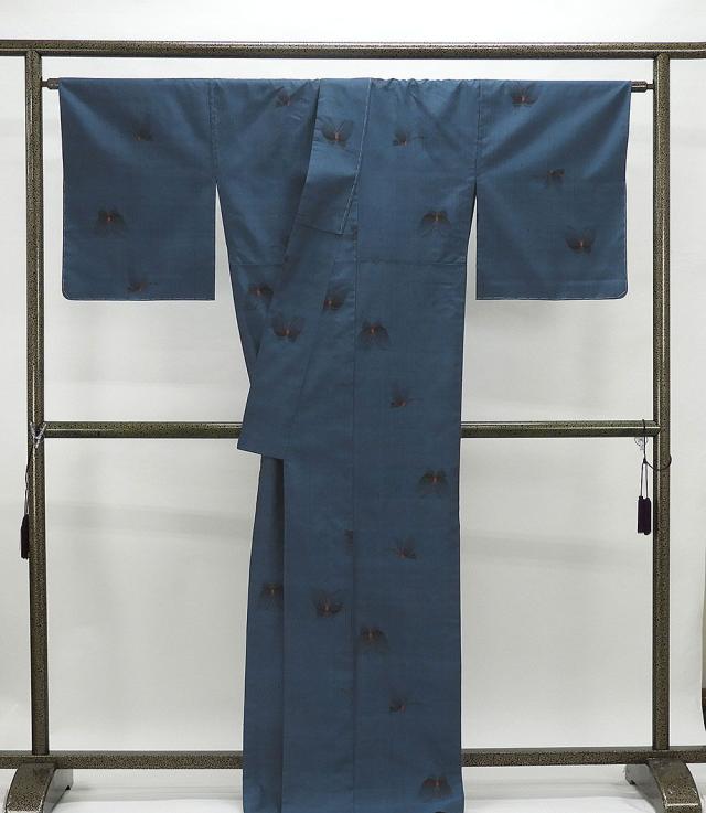 単衣 紬 新品仕立済 正絹 単衣 花物語 蝶々模様 身丈164.5cm 裄丈67.5cm 紬 新品 仕立て上がり 着物 wd1035 単衣 紬 新品仕立済 正絹 単衣 花物語 蝶々模様 身丈164.5cm 裄丈67.5