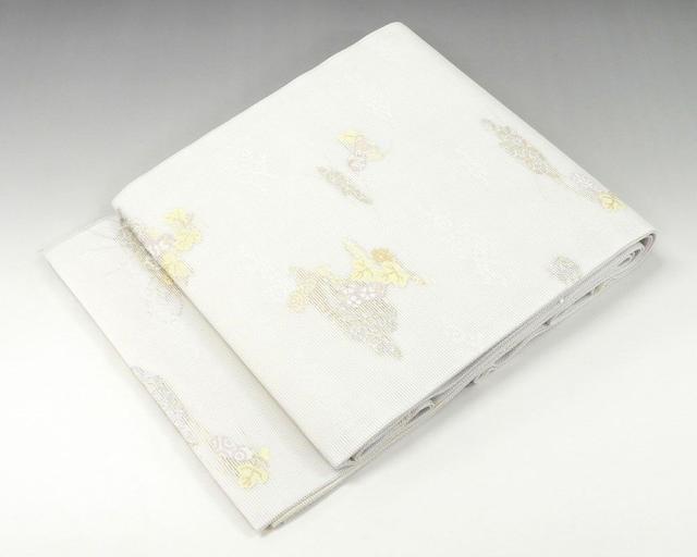 夏物 袋帯 新品仕立済 正絹 夏物 京都イシハラ謹製 七宝瓢箪模様 袋帯 新品 仕立て上がり