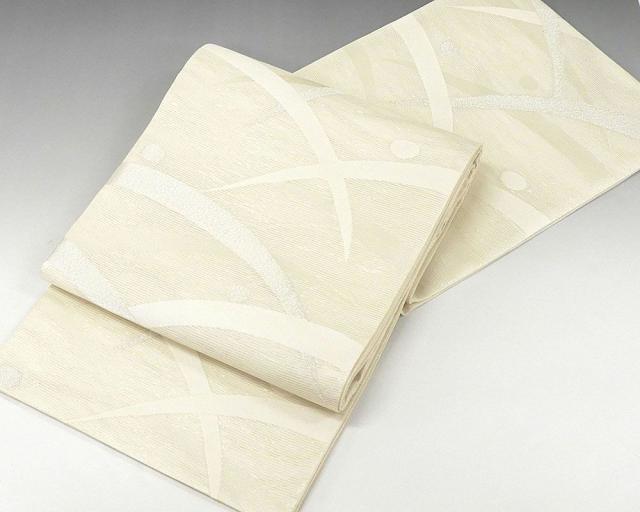 夏物 袋帯 新品仕立済 正絹 夏物 姫野織物謹製 露芝模様 紗袋帯 新品 仕立て上がり y1270