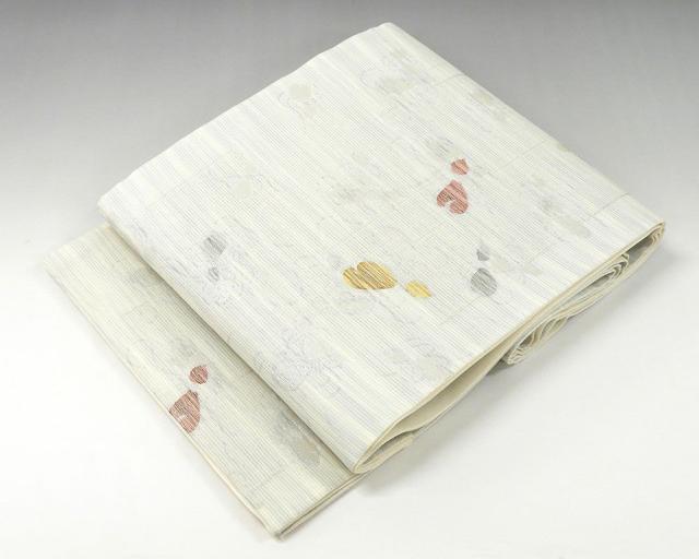 夏物 袋帯 新品仕立済 正絹 夏物 沢本織物謹製 聖涼織成帯 瓢箪模様 紗袋帯 新品 仕立て上がり