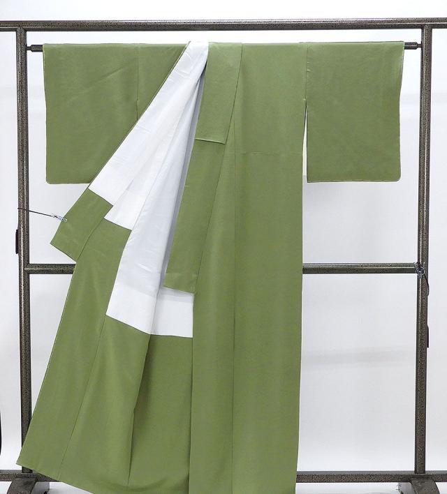 平和屋着物▽上質な色無地 単衣 木目地紋 絹鼠色 正絹 逸品 BAAS8365hv