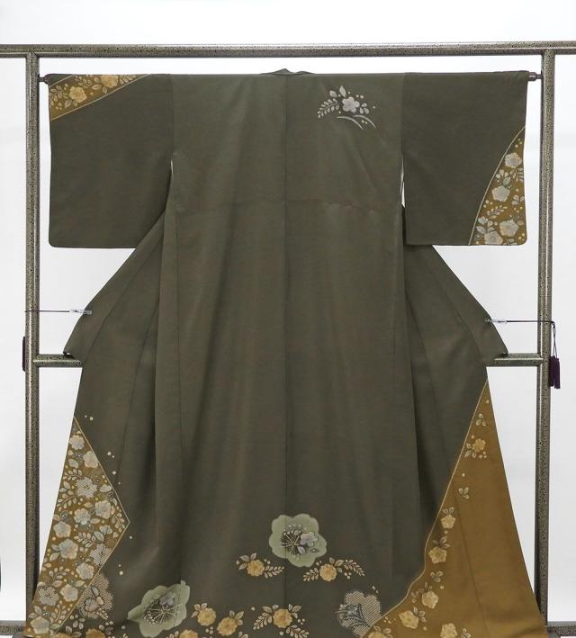 訪問着 正絹 絞り 辻が花 身丈160cm 裄丈64.5cm 美品 中古