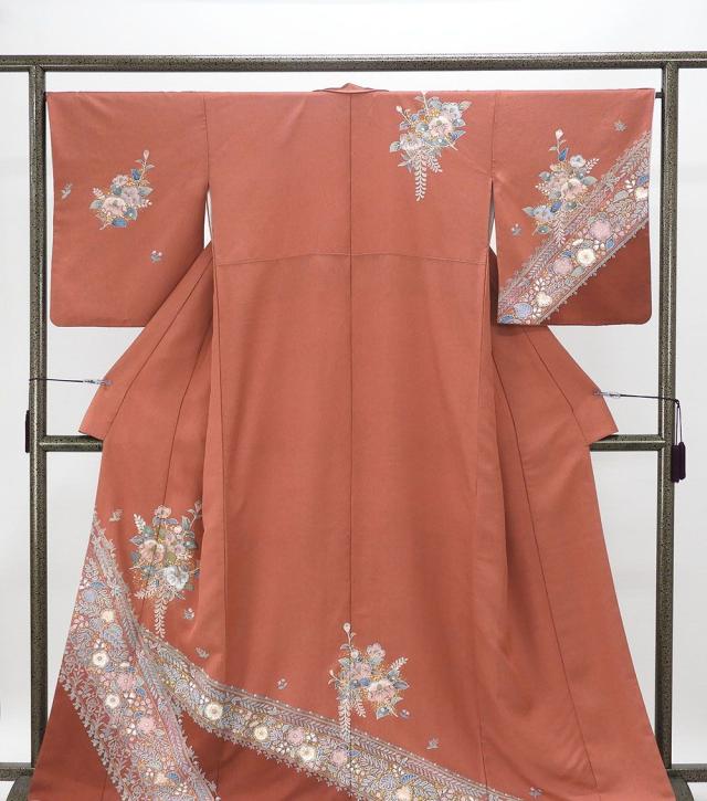 訪問着 正絹 辻が花 身丈163cm 裄丈66.5cm 中古 リサイクル 着物 結婚
