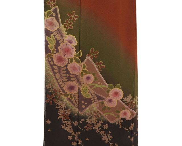 訪問着 未使用 正絹 絞り 辻が花 桜 身丈162cm 裄丈68cm 未着用 新古