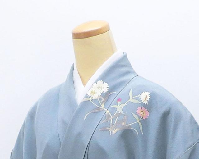 訪問着 正絹 染色作家 二代目清次郎作 身丈154cm 裄丈66cm 良品 中古