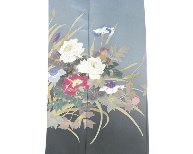 訪問着 正絹 染色作家 二代目清次郎作 身丈154cm 裄丈66cm 良品 中古