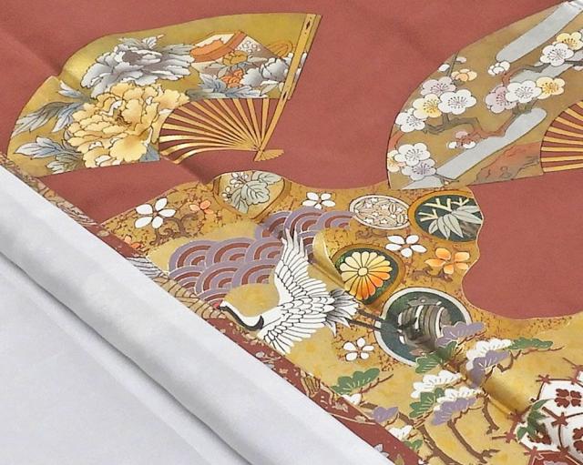 色留袖 未使用 正絹 吉祥 舞鶴 四季花 身丈157cm 裄丈65cm 丸に三つ星に一の字 五つ紋 未着用 美品 新古品 未使用品 着物 フォーマル レディース f4067 色留袖 未使用 正絹 吉祥 舞鶴 四季花 身丈157cm 裄丈65cm 丸に三つ星