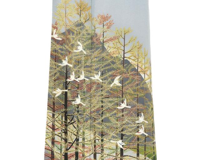 色留袖 正絹 本加賀友禅 西尾翠峰作 身丈159cm 裄丈66cm 梅鉢 三つ紋 中古 リサイクル 着物 フォーマル レディース f4072 色留袖 正絹 本加賀友禅 西尾翠峰作 身丈159cm 裄丈66cm 梅鉢