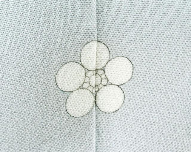 色留袖 正絹 本加賀友禅 西尾翠峰作 身丈159cm 裄丈66cm 梅鉢