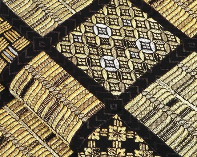 袋帯 新品仕立済 吉祥格子模様 田村屋 きもの道楽 袋帯 新品 仕立て