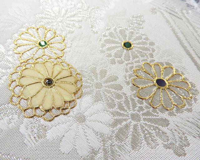 袋帯 新品 仕立て上がり 螺鈿作家 藤本隆士作 西陣 華翔苑謹製 ブラックダイヤ 袋帯 小難あり 新品仕立済 パーティー g2926_6
