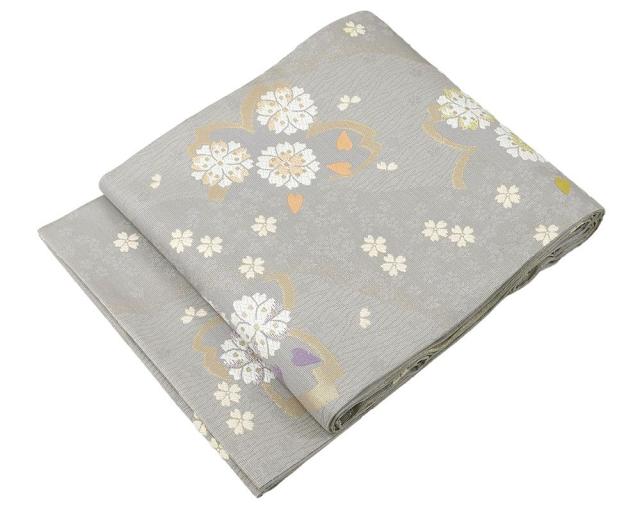 袋帯 正絹 友禅作家 千地泰弘作 桜 フォーマル 良品 中古 リサイクル