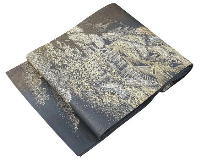 袋帯 正絹 金彩友禅 和田光正作 清水寺 風景 礼装用 フォーマル 美品 中古 リサイクル 仕立て上がり 着物 g4252