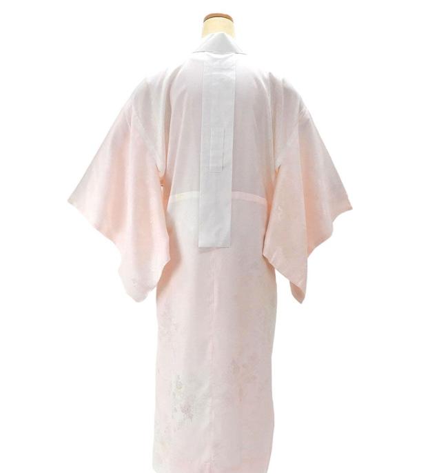 長襦袢 正絹 仕立て上り 新品 ピンク Lサイズ 半衿付き 衣紋抜き 訪問着 色