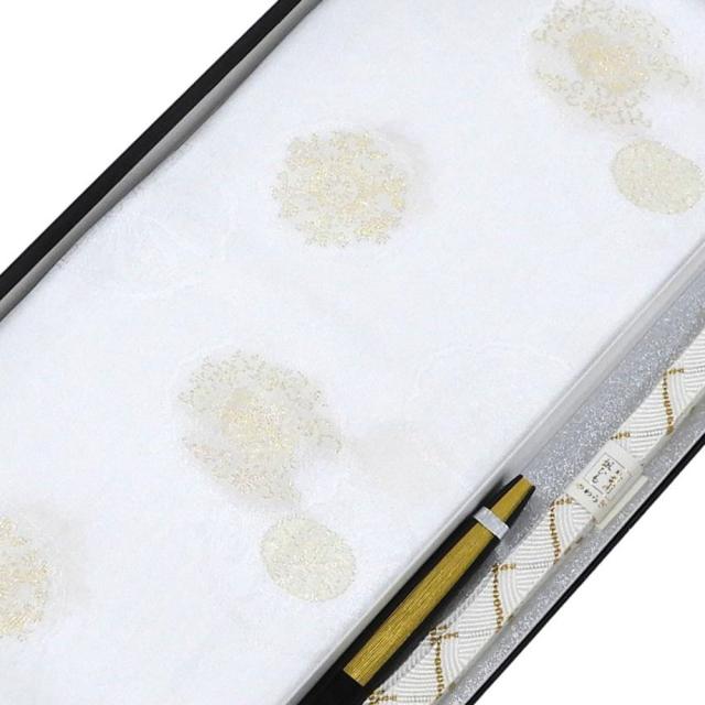 帯締め 帯揚げ 新品 正絹 留袖用 礼装用 日本製 末広 扇子 3点セット 結婚式 白 寿 化粧箱入り o3481_2