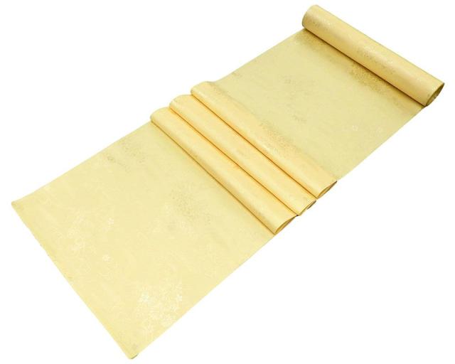 長襦袢 新品 ポリエステル 流水花車地紋 反物 イエロー レディース 未仕立 着物 p6108 長襦袢 新品 ポリエステル 流水花車地紋 反物 イエロー レディース 未