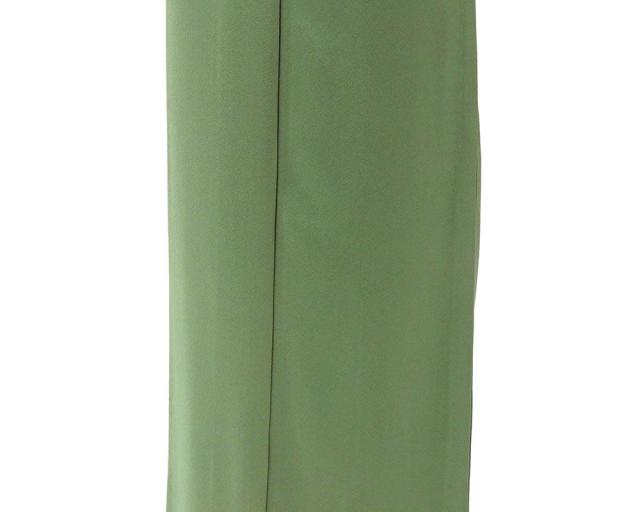 単衣 色無地 新品 仕立上がり 正絹 堅牢草木染 渋め老竹 身丈164.5cm 裄丈68.5cm 仕立済 着物 wa5001_5