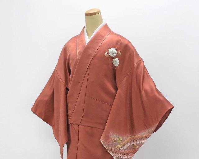 単衣 訪問着 新品 仕立上がり 正絹 絞り 辻が花 身丈164.5cm 裄丈68.5cm 仕立済 着物 wb5003_3