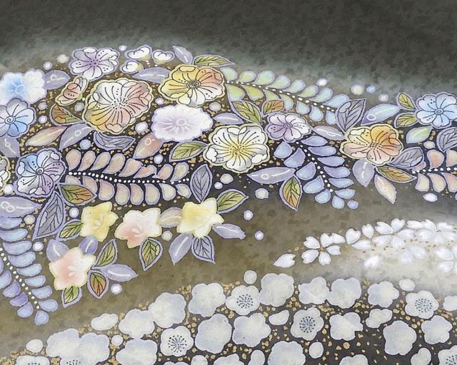 単衣 訪問着 新品 仕立上がり 正絹 辻が花 身丈165cm 裄丈68cm 仕立済 着物 wb5031_6