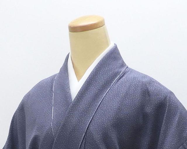 単衣 江戸小紋 新品 仕立上がり 正絹 大小霰 身丈164.5cm 裄丈68.5cm 仕立済 着物 wc5003_4