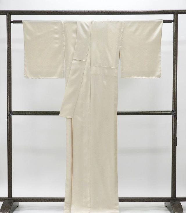 単衣 江戸小紋 新品 仕立上がり 正絹 鮫 ベージュ 身丈164.5cm 裄丈68.5cm 仕立済 着物 wc5006_2